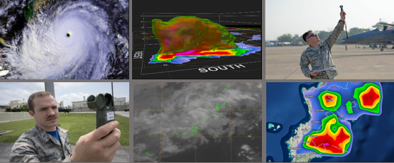 graphic of multiple weather-related images